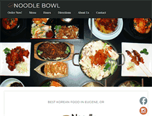 Tablet Screenshot of noodlebowlrestaurant.com